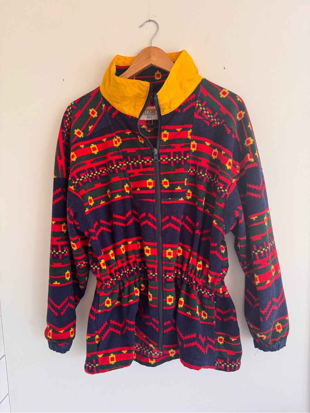 Vintage 90s Patterned Fleece Jacket